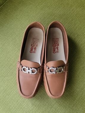 Salvatore Ferragamo Tan Leather Bit Loafers